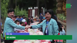 Bàn tiệc sinh nhật dài hàng km ấn tượng tại Trung Quốc