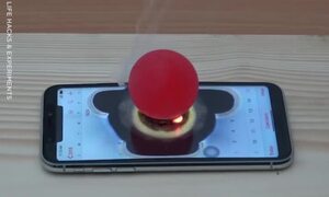 Phá hủy iPhone X bằng quả bóng nickel nóng 1.000 độ C
