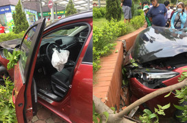 Xe Mazda 3 phóng tốc độ cao gây náo loạn trên phố Hà Nội tiếp tục gây tai nạn