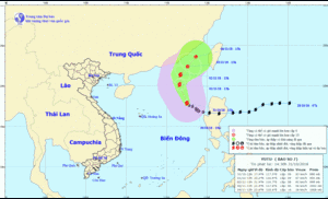 Thông tin mới nhất cơn bão số 7 trên Biển Đông