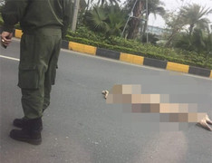 Cô gái ngoại quốc khoả thân nhảy từ cầu vượt nhà ga T2 sân bay Nội Bài