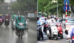 Miền Bắc mưa dông diện rộng, miền Nam nắng nóng