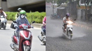 Bắc Bộ đón mưa dông diện rộng, Trung Bộ nắng nóng gay gắt trên 39 độ C