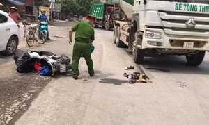 Nam sinh Hà Nội bị xe bồn tông gãy chân trên đường đi thi về