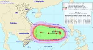 Bão số 6 giật cấp 13 hướng vào Nam Trung bộ