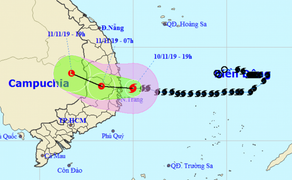Bão số 6 vào đến đất liền và đang suy yếu