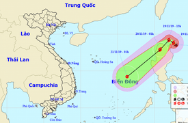 Bão Kalmaegi giật cấp 13 đang tiến vào Biển Đông