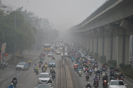Trời Hà Nội mù mịt, không khí ở top 6 ô nhiễm thế giới