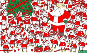 Thử thách ngày Giáng sinh: Đố bạn tìm được chiếc mũ của ông già Noel trong bức tranh sau