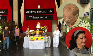 Nhạc sĩ Trần Tiến, NSND Kim Cương đến viếng cố nhạc sĩ Nguyễn Văn Tý