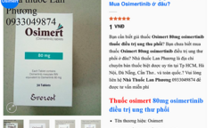 Nhà thuốc ảo bán thuốc ung thư chưa được cấp phép