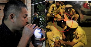  Bị yêu cầu kiểm tra nồng độ cồn, tài xế ô tô say xỉn thẳng tay đấm CSGT