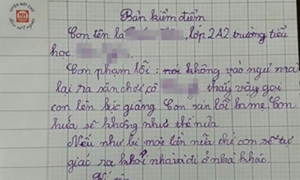 Cười ngất với hàng loạt lý do trong bản kiểm điểm của học sinh