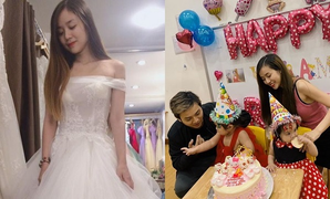 Đồng loạt khoe ảnh thử đồ cưới, vợ chồng Hoài Lâm sắp tổ chức lễ cưới?