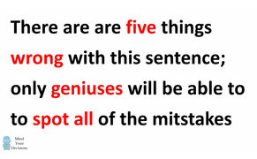 Đố bạn tìm được 5 lỗi sai trong câu tiếng Anh dưới đây