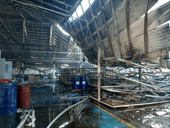 Cháy lớn ở Bình Dương, khu xưởng hơn 2.000m2 đổ sập 