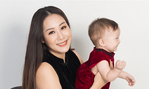 Hoa hậu Ngô Phương Lan hào hứng đón Tết đầu tiên bên con gái