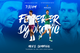 Trực tiếp Novak Djokovic vs Roger Federer, bán kết Australian Open 