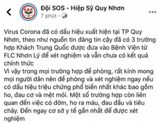 Bình Định: Phạt người tung tin đồn thất thiệt về virus corona