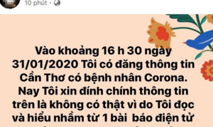 Công an làm việc với nữ bác sĩ Cần Thơ thông tin sai về dịch corona