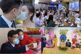 Ảnh: Những đám cưới kì lạ giữa mùa dịch virus corona