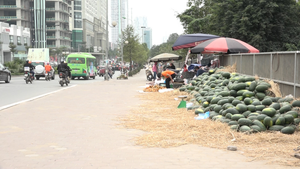 Video: Nông sản giải cứu tràn xuống vỉa hè, chiếm đường người đi bộ
