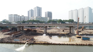 Công nghệ thi công cầu qua hồ Linh Đàm thế nào?