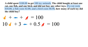 Đáp án 'bài toán mua cá, chim và mèo'