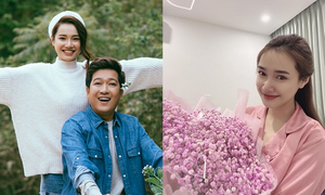 Nhã Phương khoe quà 8/3 muộn, tiết lộ Trường Giang đang tự cách ly để bảo vệ con gái
