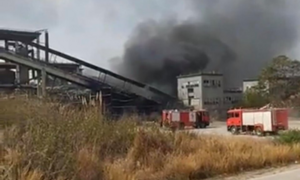 Cháy lớn ở nhà máy xi măng Sông Đà Yaly 