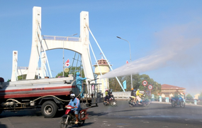 9 người nhiễm virus corona, Bình Thuận dùng một tấn hóa chất khử trùng TP Phan Thiết