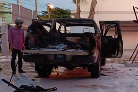 Cháy xe phun thuốc khử khuẩn chống dịch Covid-19