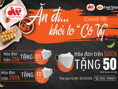 Mua hàng tại Đức Việt Food Shop, khách hàng được tặng 50 khẩu trang cao cấp
