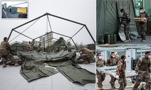 Pháp xây bệnh viện dã chiến quân sự chống dịch Covid-19