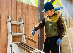 Nghỉ diễn vì dịch Covid-19, Bằng Kiều tự tay cải tạo khu vườn bên Mỹ