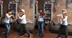 Video: Anh em sinh đôi người Italy trình diễn violin khi cách ly tại nhà gây sốt
