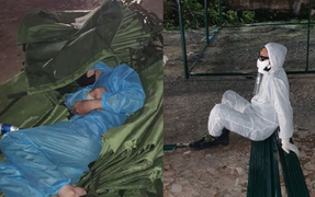 Ảnh: Những người hùng thầm lặng trắng đêm dựng bệnh viện dã chiến