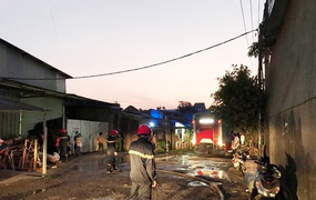 Công ty gỗ ở Bình Dương bốc cháy dữ dội