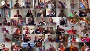 Video: 49 nghệ sĩ trình diễn giao hưởng dù mỗi người một nơi