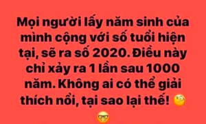 Chuyên gia lý giải phép tính 'nghìn năm có một' gây sốt mạng xã hội