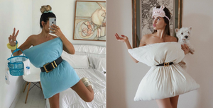 Ở nhà mùa dịch, giới trẻ thế giới phát sốt với trào lưu 'biến gối thành váy' 