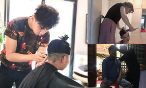 Cách ly xã hội, dân mạng rần rần khoe ảnh được phụ huynh cắt tóc tại gia
