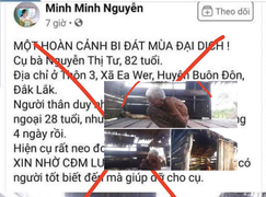 Thông tin cụ bà 82 tuổi nghèo đói giữa dịch COVID-19 không chính xác