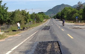 Đường tránh quốc lộ 55 mới bàn giao đã xuống cấp, Bình Thuận lập đoàn thanh tra