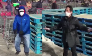 Clip: Tập thể dục lúc xếp hàng mua thực phẩm, nhóm người Canada bị chê ngu ngốc