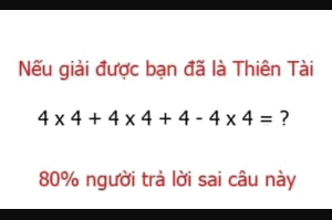 Câu đố chỉ thiên tài mới tìm được đáp án đúng trong thời gian ngắn