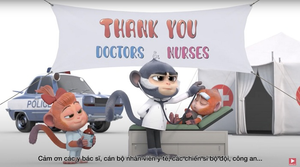 VINTATA tri ân 'anh hùng' chống 'giặc' COVID-19 bằng phim hoạt hình 3D ấn tượng