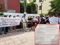 Phụ huynh lại tiếp tục phản đối bảng kê học phí mới của Trường Việt Úc