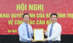 Trao quyết định bổ nhiệm Phó Trưởng ban Tuyên giáo Trung ương Nguyễn Hồng Diên