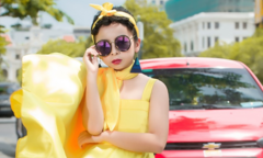 Mẫu nhí Quỳnh Anh hóa tiểu thư kiêu kỳ trong bộ sưu tập chào hè